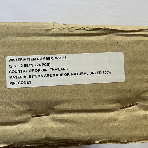 Pinecone Ornaments with Glitter & Beads, Set of 24, NWT - Picture 16 of 16